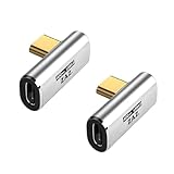 USB4.0 Type-C 変換アダプター 方向変換 アダプタ 【左右 90° ミドルベント 2個】 PD 100W 5A 急速充電 40Gbps 高速データ転送 8K@60Hz 映像出力 L字 L型 オス メス USB C コネクター Thunderbolt 3、Mac Book 、Nintendo Switch、Sam sungなどのType-C デバイスに対応 cone-012-2set