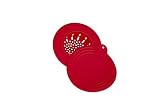コアキッチンクリーンソリューションin-sinkシリコンDrain Strainer with Lid – レッド