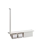 TOTO 天然木手すり 62シリーズ 紙巻器・収納付き(Lタイプ) 棚幅71cm ナチュラルウッド YHB62LBS#NRW (手すり・棚一体)