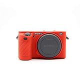 SCLSWT a6500ケース、ソニー Sony Alpha a6500/ilce-6500 ミラーレス一眼カメラ専用 ilce-6500保護カバー バッテリーの交換でき 三脚ネジ穴付き Sony a6500 ケース α6500 保護カバー シリコーンケース(RD)
