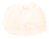 Plus Nao(プラスナオ) 子供用 チュールスカート チュチュ ミニスカート ウエストリボン 女の子 ベビー キッズ 3歳-8歳 可愛い ベージュ L