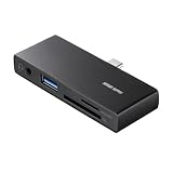 サンワサプライ USB 5Gbps Type-C カードリーダー（USB1ポート搭載） ADR-5TCSD2BK