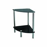 ガラスラック　2段コーナー　クロ ＧＲ－2Ｃ　ＢＫ