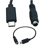 Rosebe USB 3.1Type-C オス→DC5.5 X 2.5mm メス プラグ 延長充電ケーブル【25cm】タブレット用 USB C オス-オス&メス 1組 5.5*2.1mm DC 電源プラグ