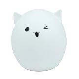 LED子供シリコン夜ライトCute Kitty Catランプfor Kids Baby夜ライトランプ7色変更ソフトNurseryコントロールベッドサイドランプ FD-CNL-03