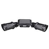 Flameer PIRモーションセンサー　スポットライト　2ヘッド　投光ランプ　180°まで傾斜　ブラック　