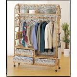 今枝商店 上棚付ワイドハンガーラック 幅120cmタイプ W-668