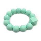 Amyster Baby Teether Gift Silicone Bracelet BPA Free Silicone Beads Teething Chew Jewelry Food Grade