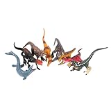 ibasenice 8pcsミニ恐竜の置物ケーキ恐竜の飾りプラスチック恐竜ケーキの装飾