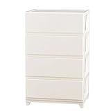 JEJ デコニー チェスト 4段 幅54 ワイド ホワイト DCNW-4WH