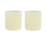 Jay Imports 3x4 LED Pillar Candle Geometric Pattern - Ivory (set OF 2) [並行輸入品]