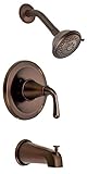 Danze D500056RBT Bannockburn Single Handle Tub and Shower Trim Kit with 3-Function Showerhead, Oil R