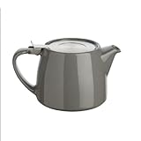 積み重ねられるティーポット FORLIFE フォーライフ 530ml 茶こしバスケット付 ［グレー］