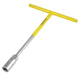 DealMuxイエローラバーコーティングされたTグリップ13ミリメートル六角六角レンチスパナツール