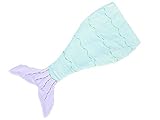 Hughapy? Kids Embroidered Princess of the Sea Mermaid Tail Blanket Children Sleeping Bags Gift for K