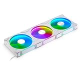 Phanteks D30-140 DRGB PWMファン 3パック プレミアムD-RGBパフォーマンスファン ARGB/DRGB照明 デイジーチェーンファンリンクシステム 3個パック (ホワイト)