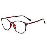 [Unimed] 0255 老眼鏡 おしゃれ 男女兼用 ブルーライトカット 度数 人気 軽量 レディース メンズ uvカット (レッド/1.75)
