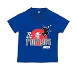 BabyChips 忍者(ニンジャ)A(名入れ半袖ベビーTシャツ) 70 ロイヤルブルー