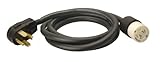 Coleman Cable 01854 Power Distribution Generator Extension Cord, 30-Amp Dryer Plug (14-30P) to Locki