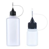 MACUJO ユニコーンボトル 5ml/10ml/15ml/20ml/30ml/50ml/100ml リキッドボトル 針付き スポイトボトル 接着剤ボトル 替え容器 液体 貯蔵用 DIY用 液体ドロッパーボトル グルーボトル (ブラック-30ML,5PCS)