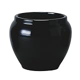 アドミナ 植木鉢 穴あき 52cm ブラック【アレック A-1】 陶器 信楽焼き 壺型 おしゃれ