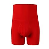 【MOMONGA】腹巻ボクサー 腹巻 ボクサー 防寒 冷え防止 メンズ 前開き j1-23 (レッド, 4XL)