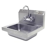 17" x 17.25" Single Hand Wash Sink with Faucet [並行輸入品]