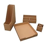 アイ・エス 卓上収納セット 机上収納BOXセット クラフト色 紙製 ISSB-01