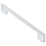 Southern Hills Polished Chrome Cabinet Handles, 7 5/8 Inches Total Length, 6 1/4 Inch Screw Spacing,