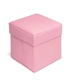 Badger Basket Folding Storage Seat, Pink by Badger Basket [並行輸入品]