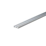 e-kanamono アルミ下レール 3mmジカ引用x3640mm(1820mm+1820mm) アルマイトシルバー