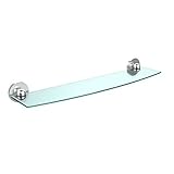 Allied Brass 1033/24-SCH 24' Beveled 1/4' Glass Shelf Satin Chrome [並行輸入品]