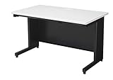 プラス オフィスデスク 平机 SH-126H 天板ホワイト/本体ブラック 643974