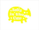 ノーブランド 黄 カバ Baby in the car シール ステッカー デカール