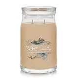 ヤンキーキャンドル YANKEE CANDLE アロマキャンドル シグネチャージャー L アンバー＆サンダルウッド ＜流木やアンバーの柔らかな砂浜を感じさせるかおり＞ ＜燃焼時間:約60~90時間＞ アロマ フレグランス キャンドル ランプ ランタン インテリア ディフューザー おしゃれ アイテムコード: 1629982 [並行輸入品]