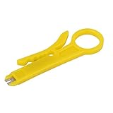 RJ45のCat5ケーブル用DealMuxネットワーク接続ワイヤーパンチダウンカッターストリッパーイエロー
