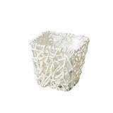 定番バスケット　ペーパーカゴ　3寸角タイプ　縦型鉢カバー　白　6-1004