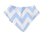 Blue Chevron Banda Bib II by Bazzle Baby [並行輸入品]
