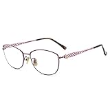 老眼鏡 おしゃれ レディース ブルーライトカット 軽量 人気 女性 ブランド 軽い リーディンググラス シニアグラス 9021 (パープル, 2.50)