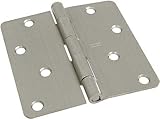2パックStanleyハードウェア81 – 0010 1 / 4 "ラウンドコーナーヒンジ4 " x 4 " – サテンニッケル2 per Package