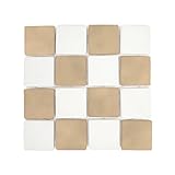 パステルチェックペーバー 35角 ピンクホワイト 4枚セット