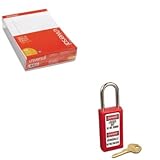 kitmlk411redunv20630 – Valueキット – マスターロック軽量Zenex安全ロックアウトPadlock ( mlk411red )とユニバーサルPerforated Edge手