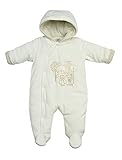 STYLE MIXX Baby Girls Boys Bear Hooded Ski Suit Snowsuit Pramsuit All In One Coat Jacket (3-6 MONTHS