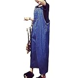 [ル・セリジエ] サロペット ロング スカート レディース ゆったり デニム オーバーオール オールインワン ワイド マタニティ (XL)