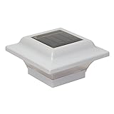 Classy Caps SL082W Aluminum Imperial Solar Post Cap, 2.5" x 2.5", White [並行輸入品]