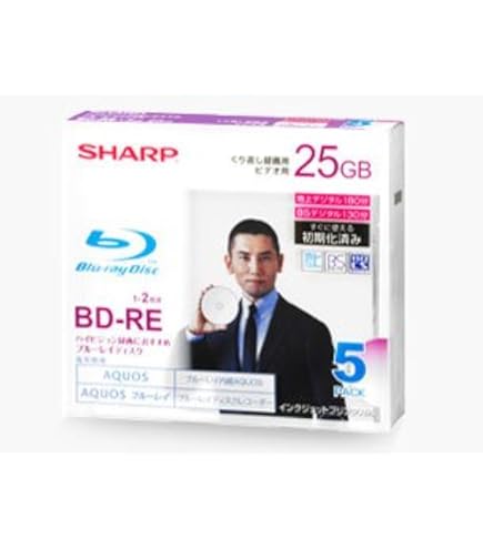 Amazon.co.jp: SHARP 録画用ブルーレイディスク BD-RE 25GB(1層