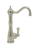 Rohl U.1321L-STN-2 Perrin and Rowe Kitchen Traditional Column Spout Hot Water Faucet, Satin Nickel [