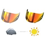 Wayocfei agv K1 シールド PHOTOCHROMIC(フォトクロミック)【適合：K1 S/K3 SV/K5 S/K5】ヘルメット・バイザー 紫外線 吸収 バイク用 ヘルメットアフターマーケット交換 (調光シールド(revo Red))