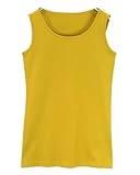 [アンドイット] カラーコットン ベーシック タンクトップ キャミソール 綿100% レディース M/タンク 06マスタード