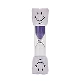 JETTINGBUY Multicolor 2-10 Minute Hourglass Kids Toothbrush Timer Smiley Sand Egg Timer Gift, Purple